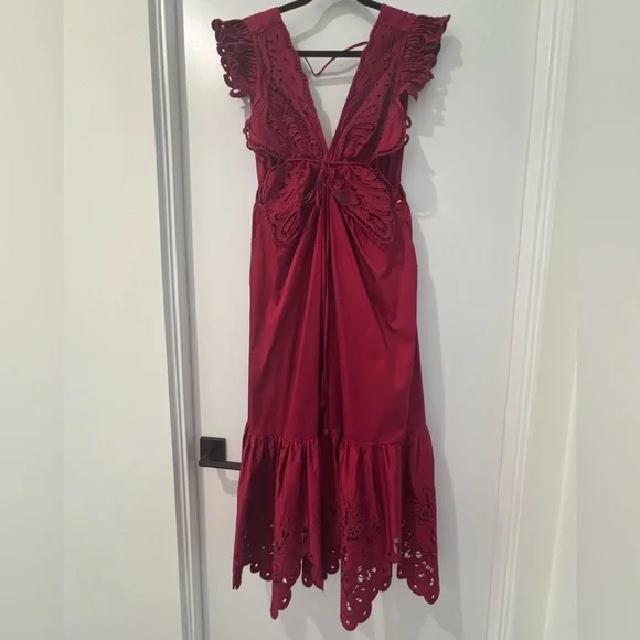 FARM Rio Vibrant Red Butterfly Dress - Picture 2 of 6